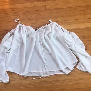 White off-shoulder top